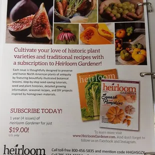 Info at the seed library