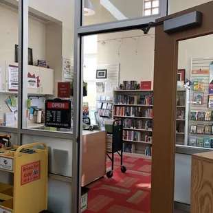 Used bookstore that is across the hallway of the library. Books range 50 cents.