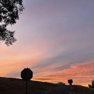 Sunset along the bike trail