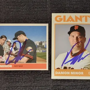 2022 River Cats Coach Damon Minor signed Cards