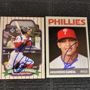 2022 River Cats Infielder Arquimedes Gamboa signed Cards
