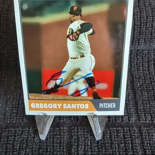 2022 River Cats Outfielder Pitcher Gregory Santos signed Cards