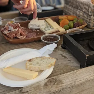 Charcuterie Board without nuts for my fiance's allergy.