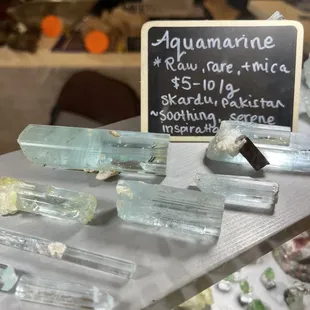 Aquamarine terminated gem