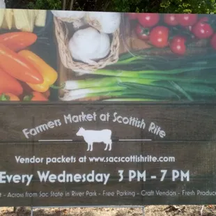 Scottish Rite Center's new Farmer's Market every Wednesday afternoon from 3pm-7pm