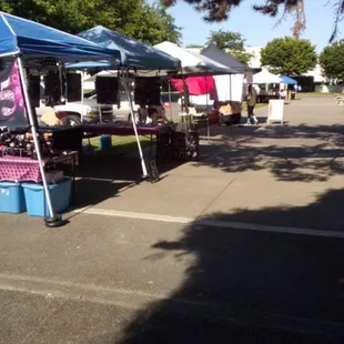 Some of the stalls at the Farmer's Market. More room for more vendors.