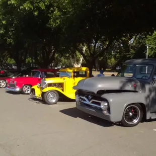 Classic car club meet at the Farmer's Market.