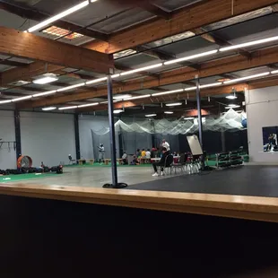 Batting cages.