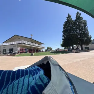 Life jackets &amp; courtyard