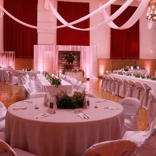 Turn Verein Sacramento Wedding Blush Soft Pink Uplighting | Brighten Up Event Lighting Florals by Esmae Event Floral Design
