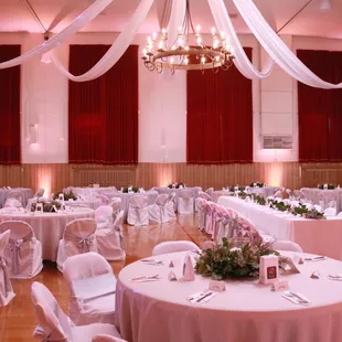 Turn Verein Sacramento Wedding Blush Soft Pink Uplighting | Brighten Up Event Lighting Florals by Esmae Event Floral Design