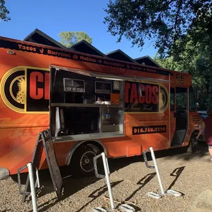 Food truck keeps us fed.