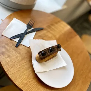 Black-sesame chocolate St. Honore eclair