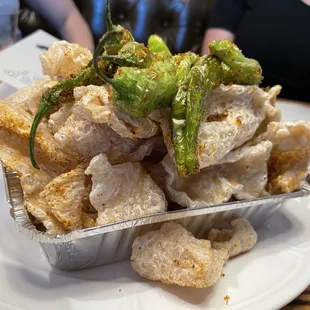 Pork Grinds and Shishito Peppers