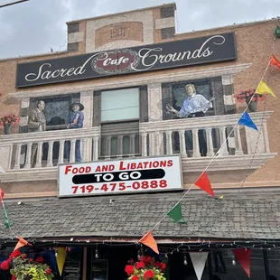 The outside looks inviting but the To Go sign looks a bit out of place!