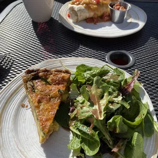 Quiche and salad