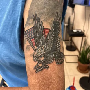 After re-work 40 year old tattoo