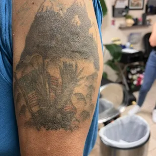 40 year old tattoo Before re-work
