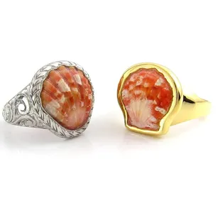 Hand made Hawaiian Jewelry - Sunrise shells set in silver or gold with optional hand engraving.