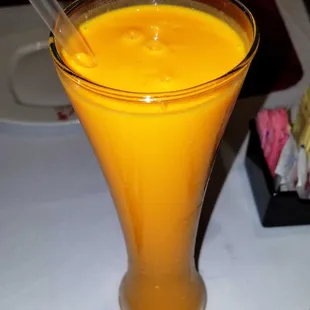 Mango Lassi, not overly sweet like some I have had.. very good!