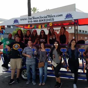 coming to us from 209 area had a great time!! pedal drink and be happy