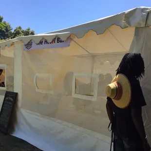 The hotel bar tent