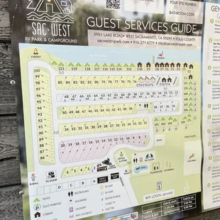 Map near bathroom