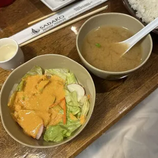 Miso Soup, House Salad