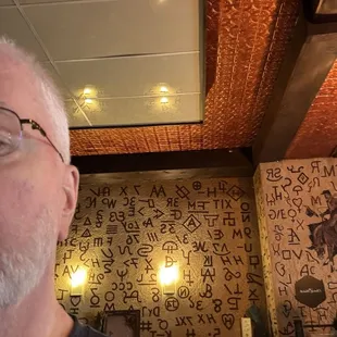 Cowboy brands on the wall