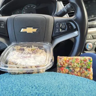 Chicken Salad and Rice Krispy Bar
