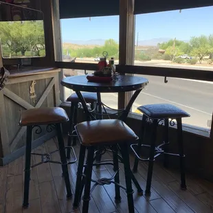 Nice decor with great views.