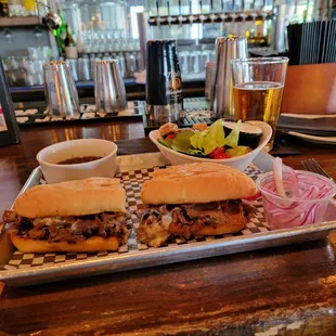 Beef Dip with Salad side. YUMMY