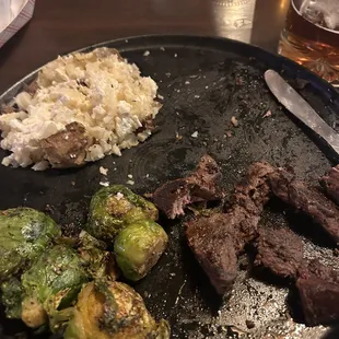 Charred, hard, over cooked tips