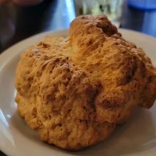 Biscuits are made from scratch.  They are huge!