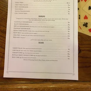 Little sample of the memu