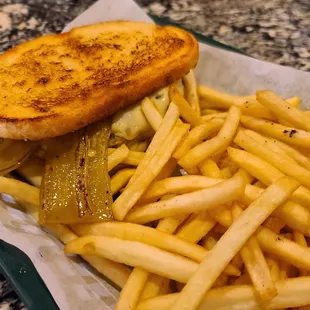 Patty melt with Ortega chili