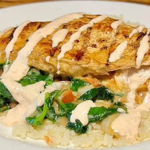 Cheesy, chicken and spinach