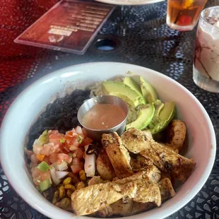 Protein Bowl and Stuffed Poblano with Steak
