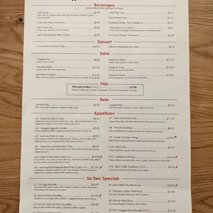 New menu! The pineapple beef rolls are really good!!