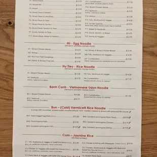 New menu!!