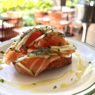 Royal latke with salmon roe