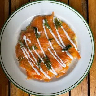 Leo omelette (lox over eggs)