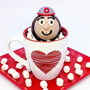 a cup of marshmallows