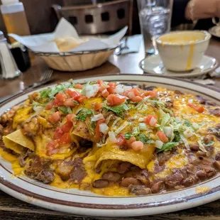 Three (large) shredded brisket enchiladas, Christmas