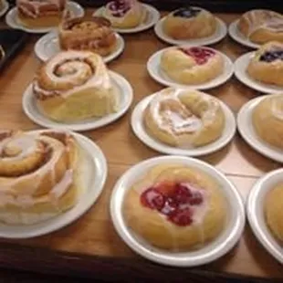 a variety of pastries