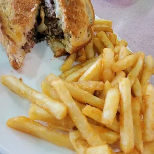 Patty melt and grilled cheese with bacon. Solid diner fare.