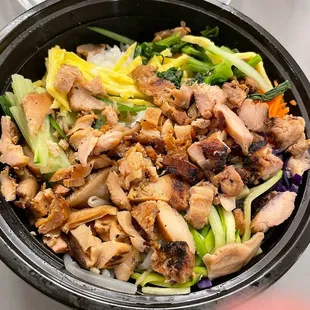 a bowl of food