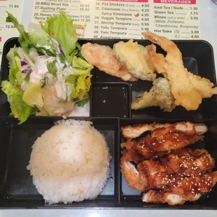 Sesame chicken tempura box