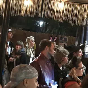 a crowd of people