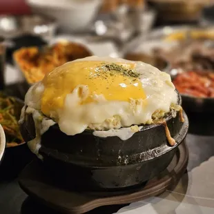 Cheese steamed eggs